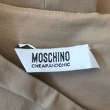 Moschino Cheap and Chic Cutout Bow Mini Dress Beige Stretch Cotton Size US 8