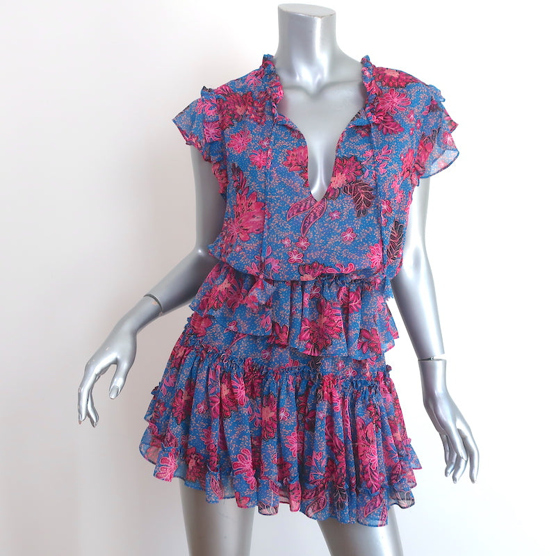 Misa Los Angeles Lilian Mini Dress In Night Blooms Misa Los Angeles Lilian Mini Dress In Night Blooms