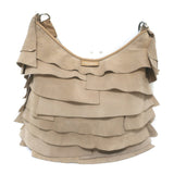 Yves Saint Laurent St. Tropez Hobo Beige Suede Medium Shoulder Bag