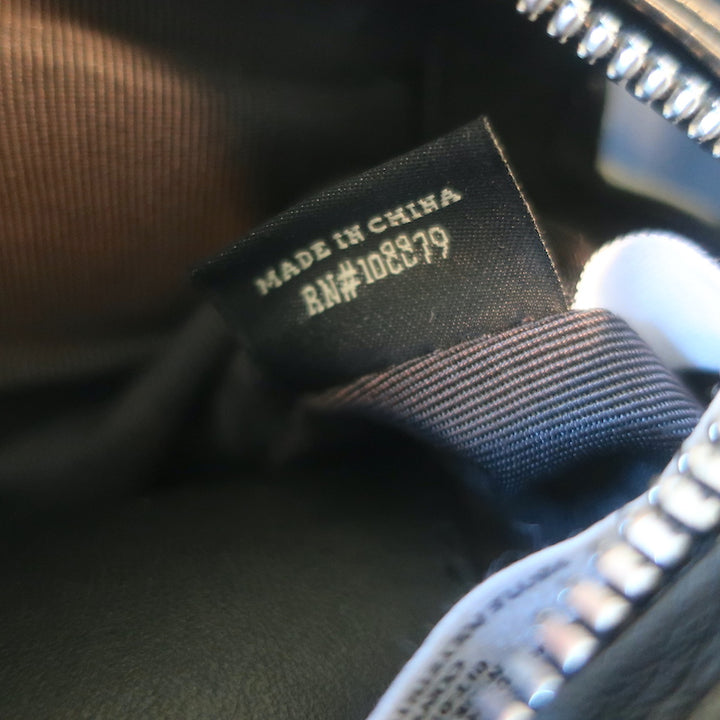 Rag &amp; Bone Micro Pilot Chain Strap Crossbody Bag Black Leather
