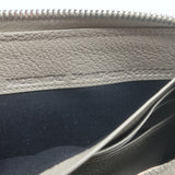 Balenciaga Metallic Edge Continental Zip Around Wallet Taupe Grained Leather