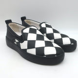Bottega Veneta Checkerboard Intrecciato Slip-On Sneakers Black/White Size 37