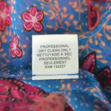 MISA Tiered Mini Dress Lilian Blue/Pink Night Blooms Print Size Extra Small