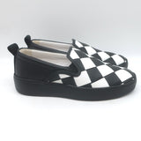 Bottega Veneta Checkerboard Intrecciato Slip-On Sneakers Black/White Size 37