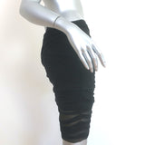 Versace Draped Mesh Pencil Skirt Black Size 42