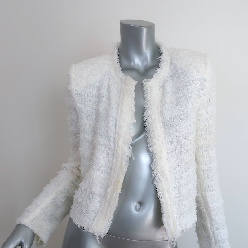 IRO cropped tweed jacket - White