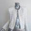 IRO Moana Tweed Jacket White Cotton-Blend Size 36