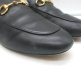 Gucci Princetown Horsebit Mules Black Leather Size 37