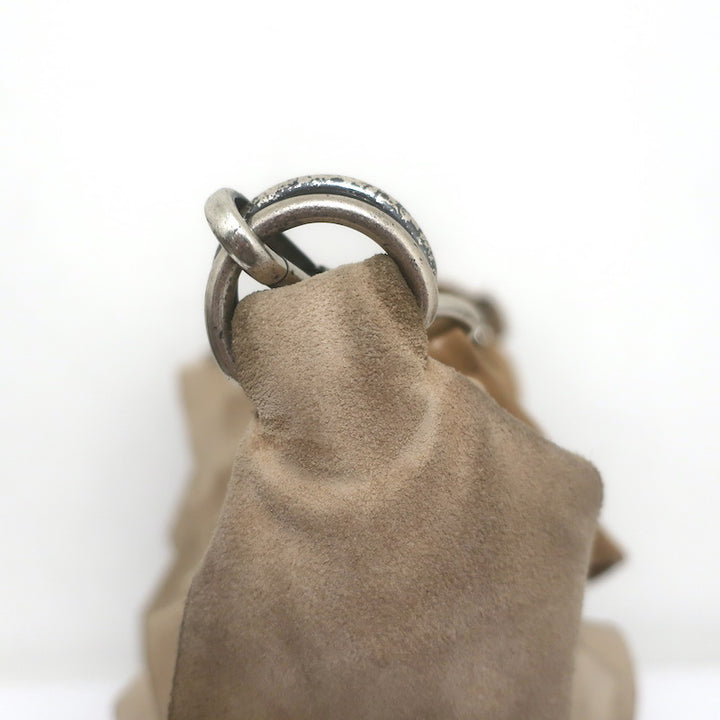 Yves Saint Laurent St. Tropez Hobo Beige Suede Medium Shoulder Bag