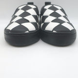 Bottega Veneta Checkerboard Intrecciato Slip-On Sneakers Black/White Size 37