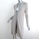 Max Mara Cardigan Sweater Light Gray Ribbed Knit Size Medium
