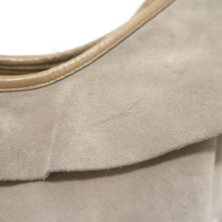 Yves Saint Laurent St. Tropez Hobo Beige Suede Medium Shoulder Bag