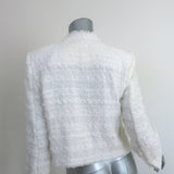 IRO Moana Tweed Jacket White Cotton-Blend Size 36