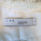 IRO Moana Tweed Jacket White Cotton-Blend Size 36