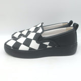 Bottega Veneta Checkerboard Intrecciato Slip-On Sneakers Black/White Size 37