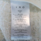 IRO Moana Tweed Jacket White Cotton-Blend Size 36