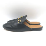Gucci Princetown Horsebit Mules Black Leather Size 37