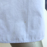 T by Alexander Wang Embroidered-Logo Button Down Shirt Blue Cotton Size Small