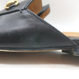 Gucci Princetown Horsebit Mules Black Leather Size 37