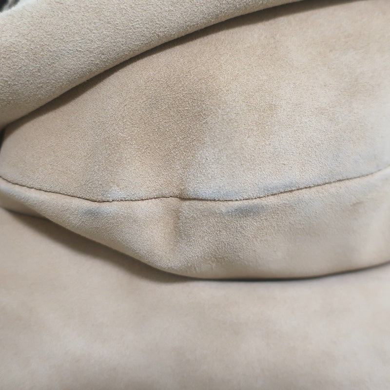 Yves Saint Laurent St. Tropez Hobo Beige Suede Medium Shoulder Bag