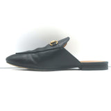 Gucci Princetown Horsebit Mules Black Leather Size 37