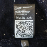 Lafayette 148 Sequin Oversized Hoodie Navy Silk-Wool Size Large Pullover Sweater