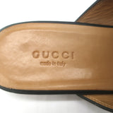 Gucci Princetown Horsebit Mules Black Leather Size 37