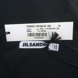 Jil Sander Draped Strapless Dress Black Polyester Size 34 NEW