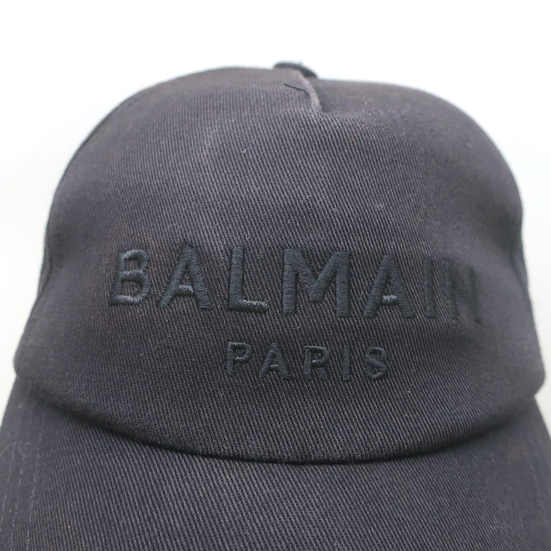 Balmain Logo-Embroidered Baseball Cap Black One Size