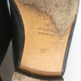 Gucci Princetown Horsebit Mules Black Leather Size 37