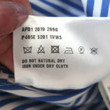 Prada Pop Stripe Shirtdress Blue/White Cotton Size 40 Long Sleeve Mini Dress