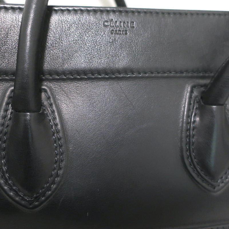 Celine Medium Phantom Luggage Tote Black Calfskin Leather
