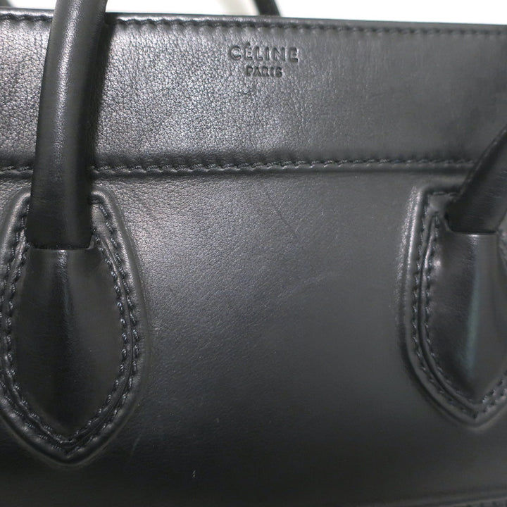 Celine Medium Phantom Luggage Tote Black Calfskin Leather