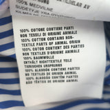 Prada Pop Stripe Shirtdress Blue/White Cotton Size 40 Long Sleeve Mini Dress