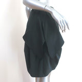 Jil Sander Asymmetric Skirt Black Pleated Satin Size 34