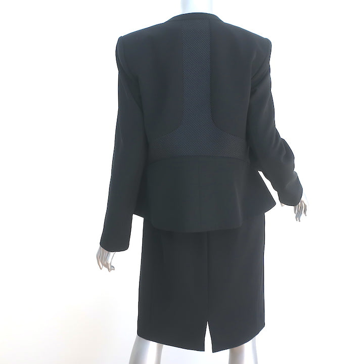 Lafayette 148 Mesh-Paneled Dress Suit Black Size Large