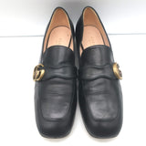 Gucci GG Marmont Flat Loafers Black Leather Size 37.5