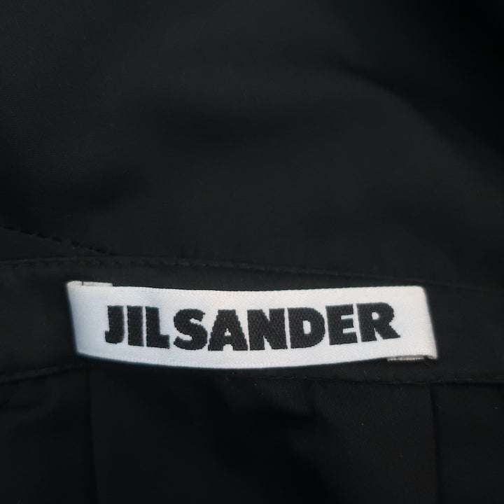 Jil Sander Asymmetric Skirt Black Pleated Satin Size 34