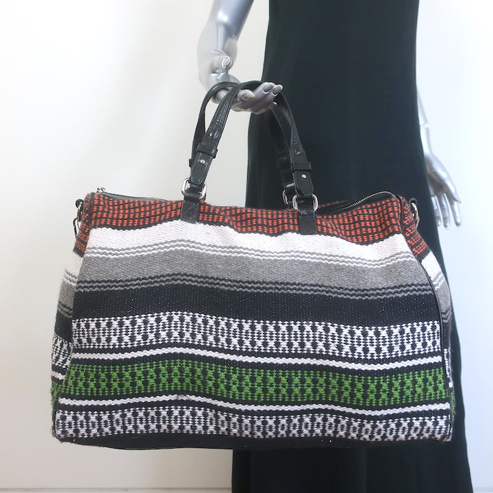 Maje Taklit Striped Tapestry Duffle Bag Multicolor Extra Large Crossbody