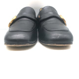 Gucci GG Marmont Flat Loafers Black Leather Size 37.5