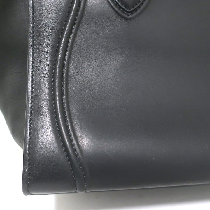 Celine Medium Phantom Luggage Tote Black Calfskin Leather