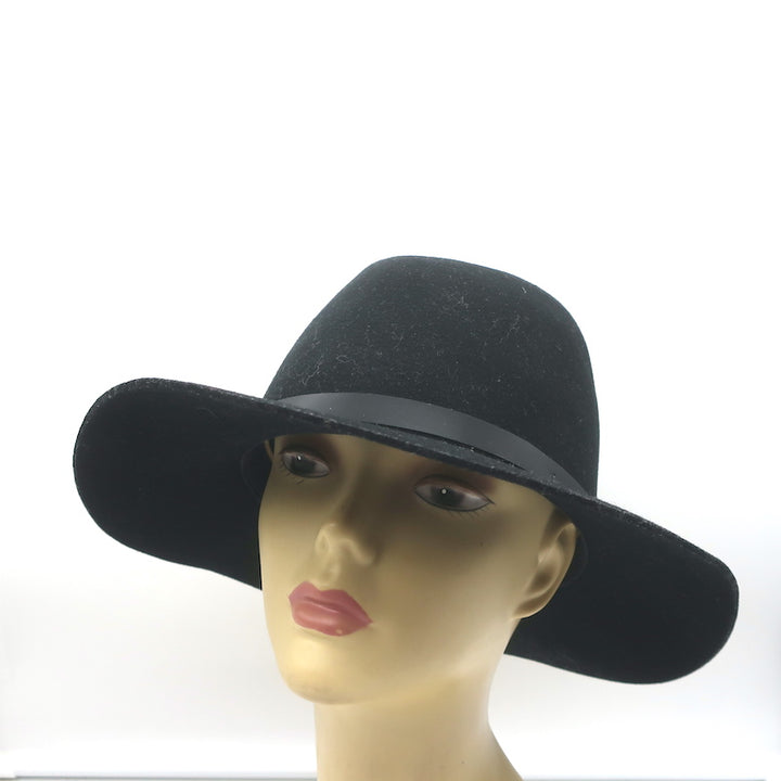 Rag &amp; Bone Floppy Brim Fedora Hat Black Wool Felt Size Medium