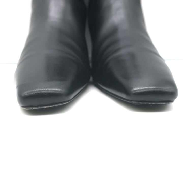 Toteme Mid Heel Chelsea Boots Black Leather Size 39