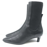 Toteme Mid Heel Chelsea Boots Black Leather Size 39