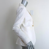 Smythe Duchess Blazer White Linen Size 8 Single Button Jacket NEW