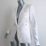 Smythe Duchess Blazer White Linen Size 8 Single Button Jacket NEW