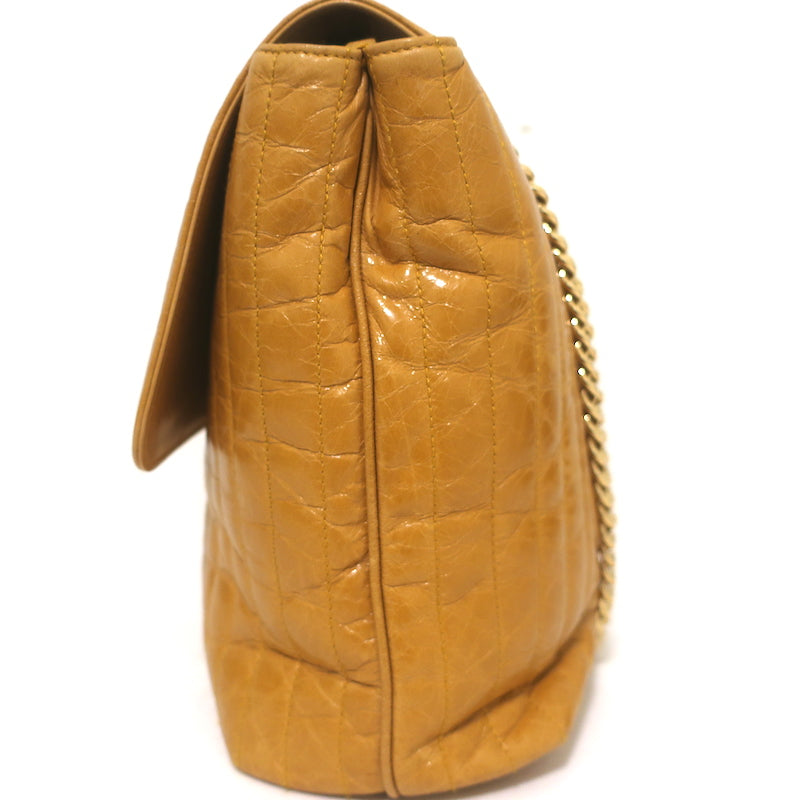 Victoria Beckham Quinton Chain Strap Shoulder Bag Pumpkin Quilted Leather
