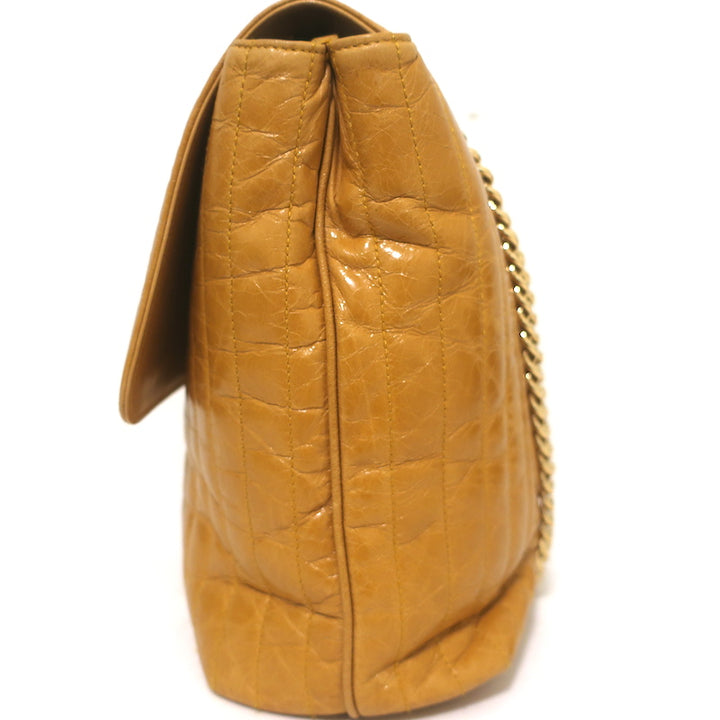 Victoria Beckham Quinton Chain Strap Shoulder Bag Pumpkin Quilted Leather