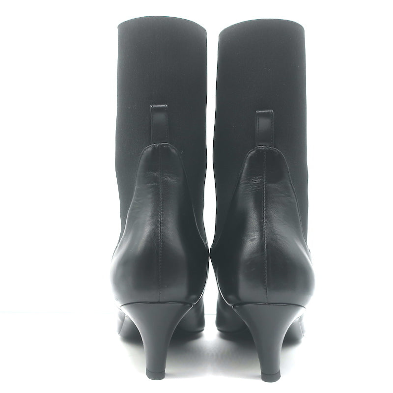 Toteme Mid Heel Chelsea Boots Black Leather Size 39