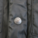 Prada Multi-Pocket Jacket Black Leather-Trim Nylon Size Small